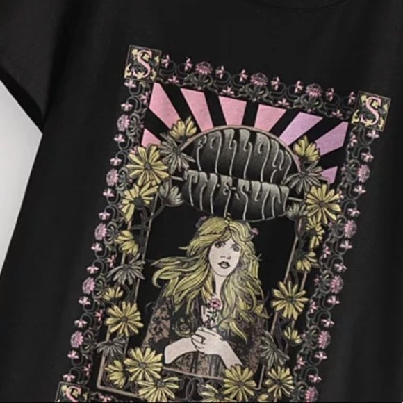 Stevie Nicks Follow the Sun Graphic Band Tee black - Picture 2 of 3
